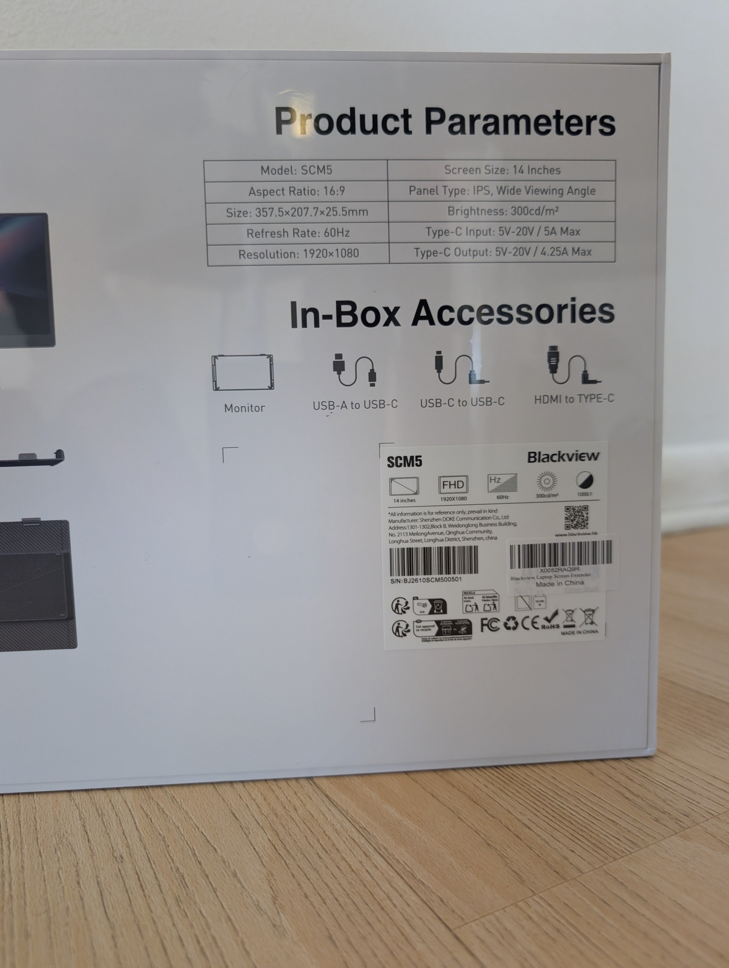 Blackview 14.1" Portable Laptop Screen Extender